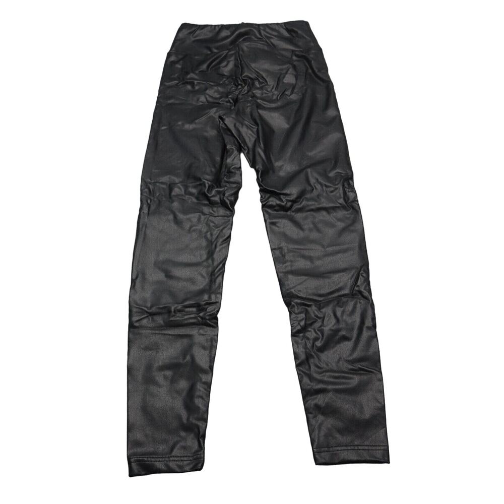 No Boundaries Pants Womens 5 Black Leather High Rise Banded Waist Straight Leg